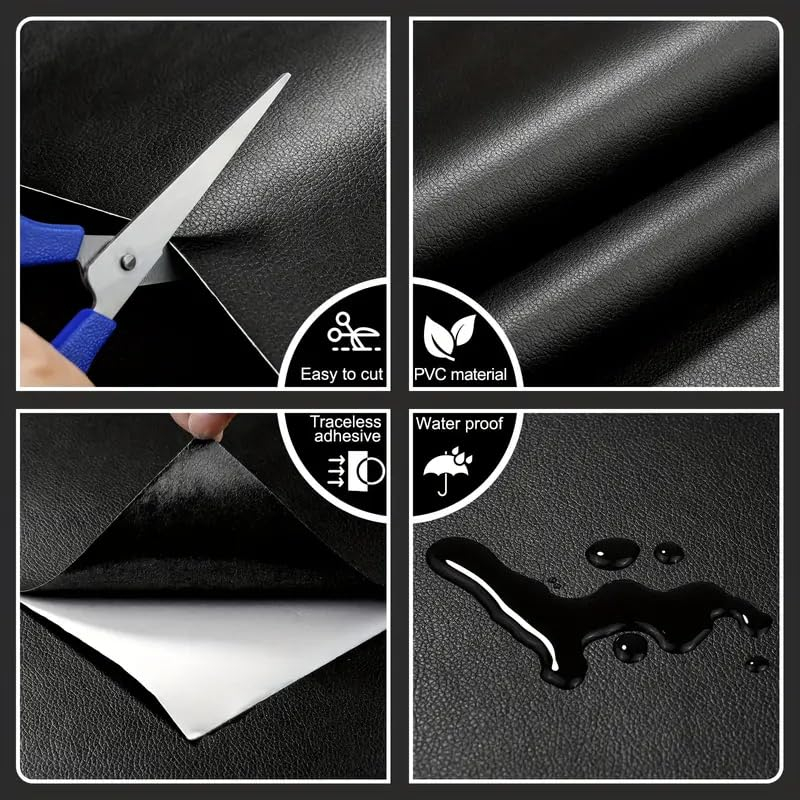 Folie din piele ecologică autoadezivă Luxer,Orange, dimensiune 137x60 cm, ideală pentru recondiționare canapea, scaun sau interior auto. [7]