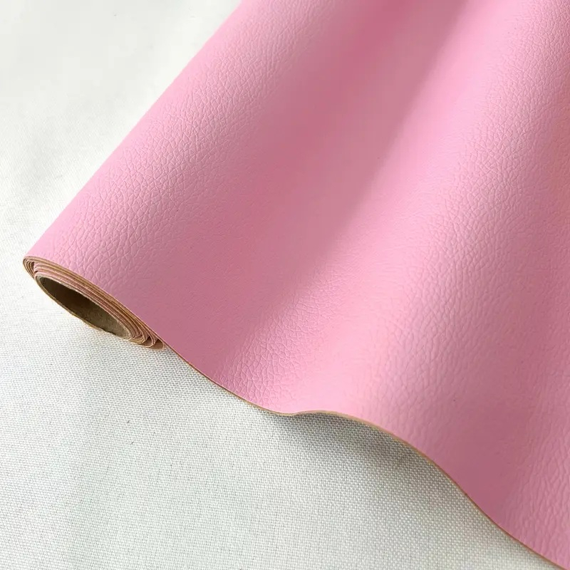 Folie din piele ecologică autoadezivă Luxer, Pink, dimensiune 137x60 cm, ideală pentru recondiționare canapea, scaun sau interior auto. [2]