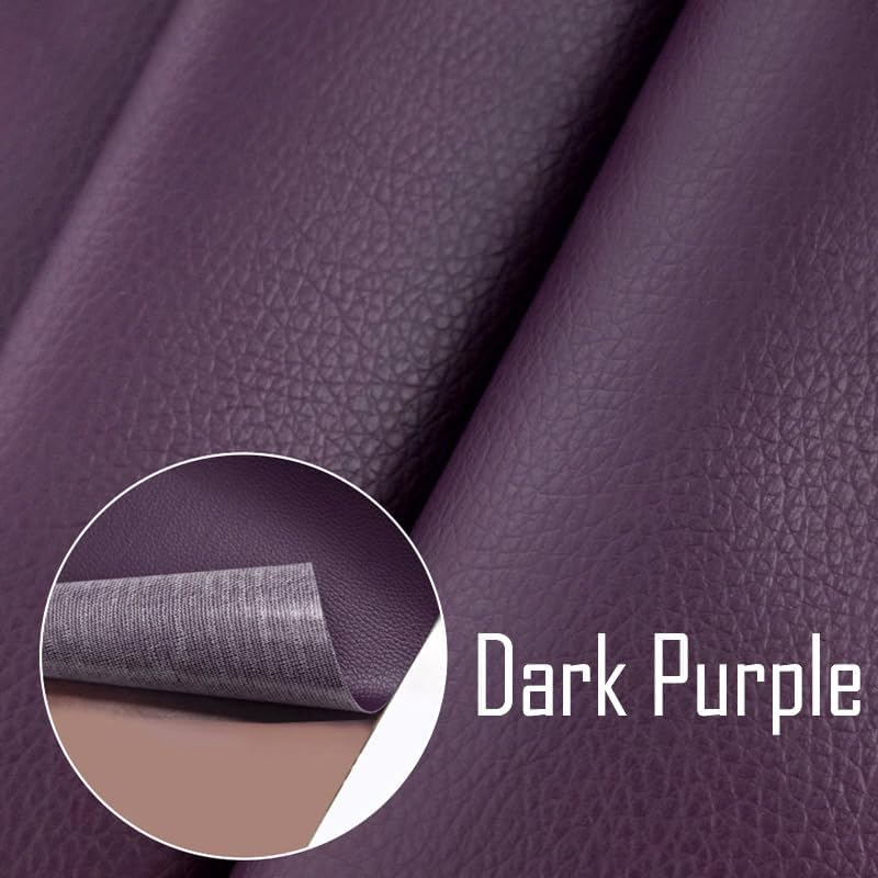 Folie din piele ecologică autoadezivă Luxer,Dark Purple, dimensiune 137x60 cm, ideală pentru recondiționare canapea, scaun sau interior auto. [2]