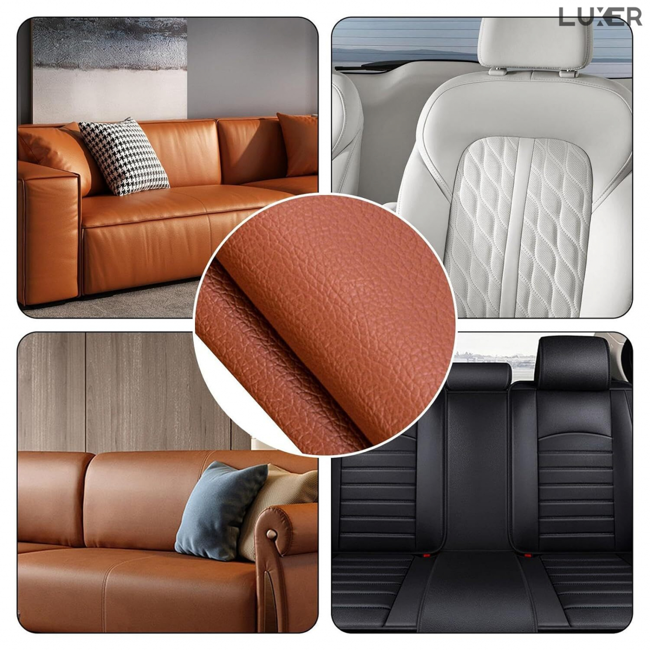 Folie Autoadeziva Imitatie Piele pentru Reconditionare Genti Canapele Scaune Tapiterie Auto Scaun Auto din Piele Sintetica Luxer [3]