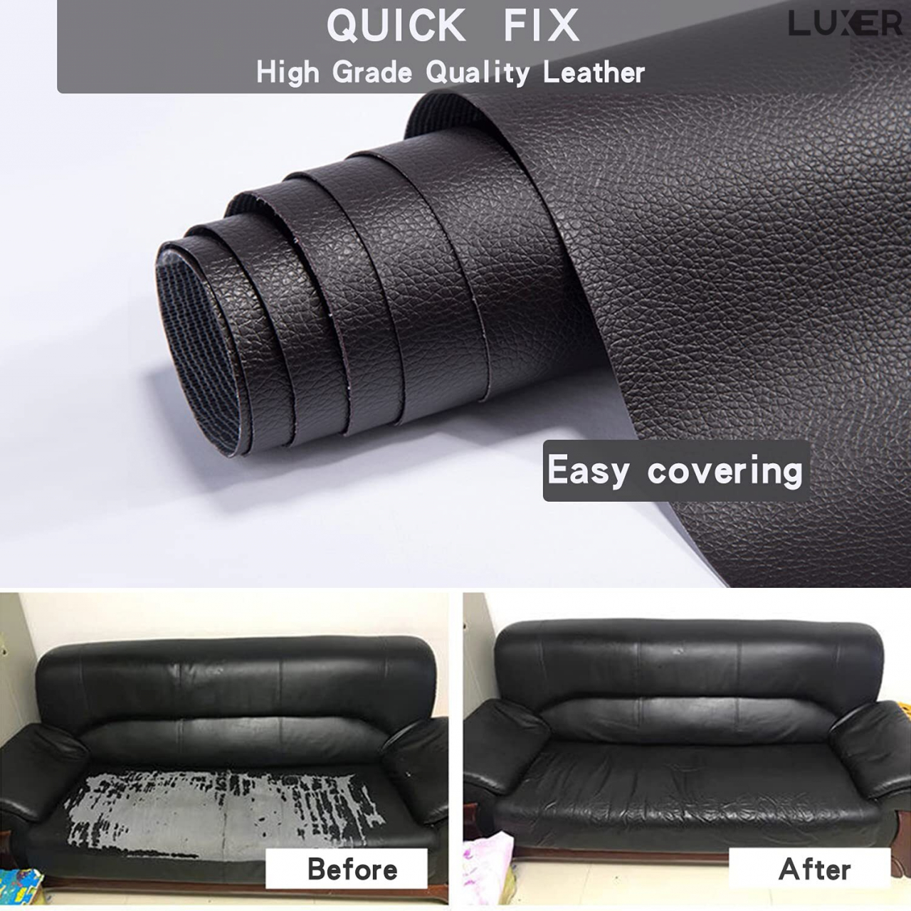 Folie Autoadeziva Imitatie Piele pentru Reconditionare Genti Canapele Scaune Tapiterie Auto Scaun Auto din Piele Sintetica Luxer [12]