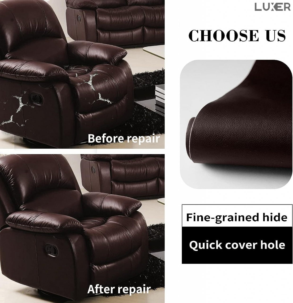 Folie Autoadeziva Imitatie Piele pentru Reconditionare Genti Canapele Scaune Tapiterie Auto Scaun Auto din Piele Sintetica Luxer [4]