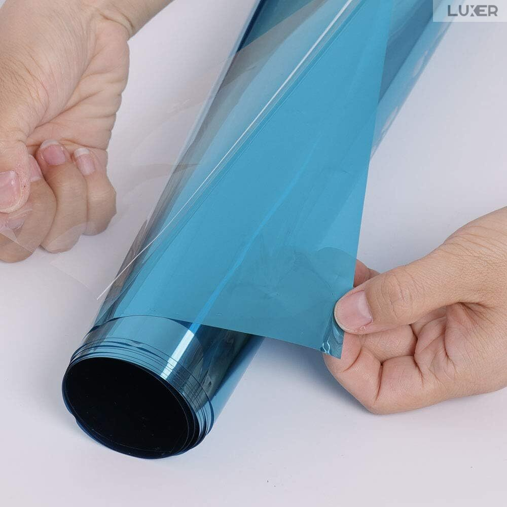 Folie Autoadeziva  pentru Geamuri Termopan, Tip Oglinda, Protectie Solara UV, Efect Privacy, One Way Mirror Window Film, Autocolanta, Pentru Casa/Cladiri, Dimensiuni 200 x 60 cm, Albastru, Folie Geam sa nu se vada din exterior, sa nu se vada in casa, autocolant geam termopan leroy merlin dedeman, protectie solara ferestre luxer [6]