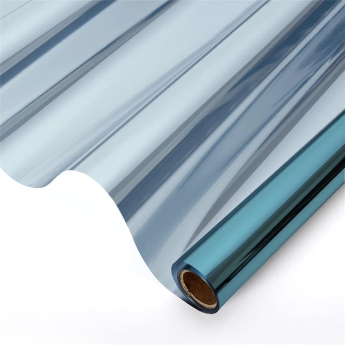 Folie Autoadeziva  pentru Geamuri Termopan, Tip Oglinda, Protectie Solara UV, Efect Privacy, One Way Mirror Window Film, Autocolanta, Pentru Casa/Cladiri, Dimensiuni 200 x 60 cm, Albastru, Folie Geam sa nu se vada din exterior, sa nu se vada in casa, autocolant geam termopan leroy merlin dedeman, protectie solara ferestre luxer [1]