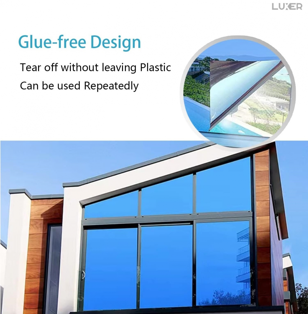 Folie Autoadeziva  pentru Geamuri Termopan, Tip Oglinda, Protectie Solara UV, Efect Privacy, One Way Mirror Window Film, Autocolanta, Pentru Casa/Cladiri, Dimensiuni 200 x 60 cm, Albastru, Folie Geam sa nu se vada din exterior, sa nu se vada in casa, autocolant geam termopan leroy merlin dedeman, protectie solara ferestre luxer [12]