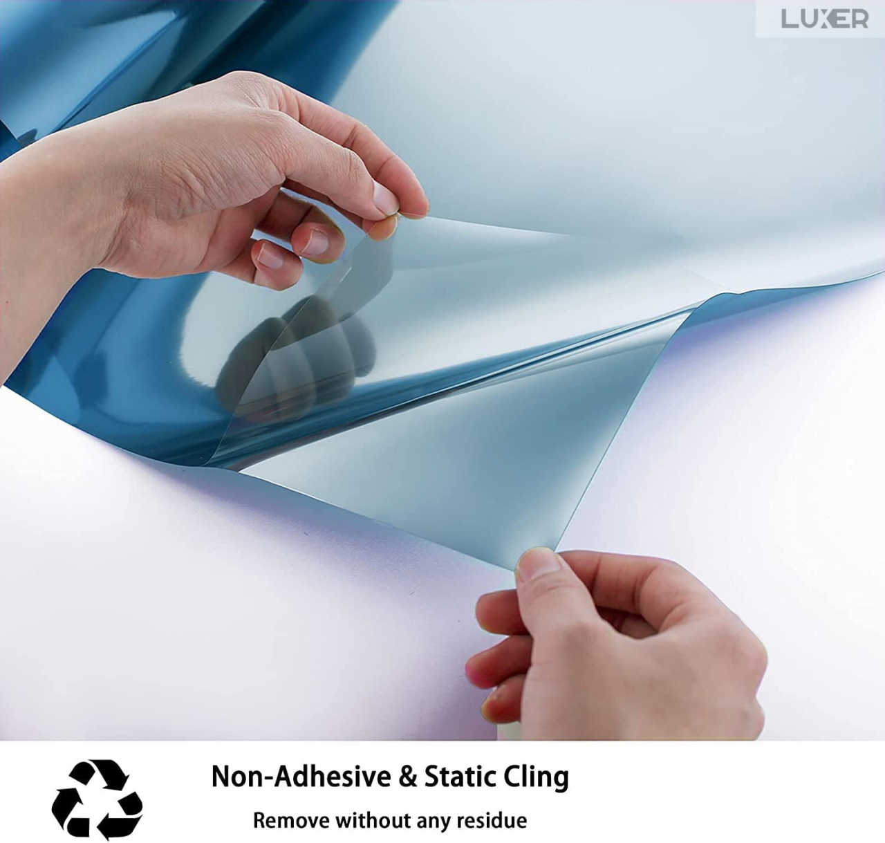 Folie Autoadeziva  pentru Geamuri Termopan, Tip Oglinda, Protectie Solara UV, Efect Privacy, One Way Mirror Window Film, Autocolanta, Pentru Casa/Cladiri, Dimensiuni 200 x 60 cm, Albastru, Folie Geam sa nu se vada din exterior, sa nu se vada in casa, autocolant geam termopan leroy merlin dedeman, protectie solara ferestre luxer [15]
