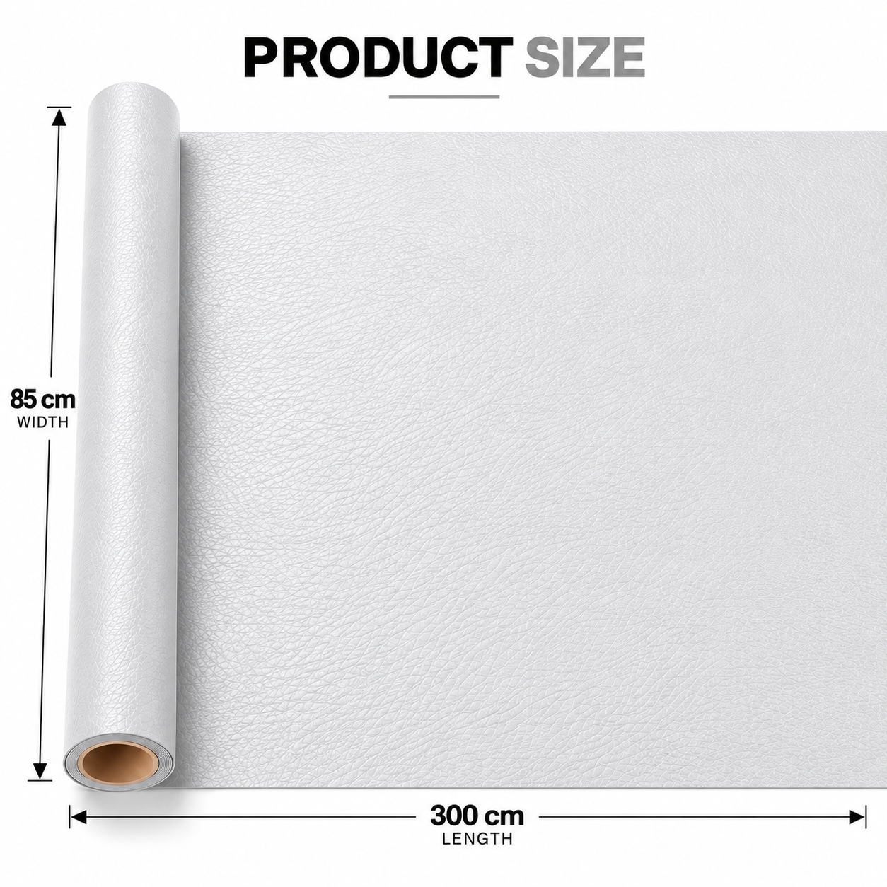 Folie piele ecologica autoadeziva alba 85x300 cm - Luxer [3]