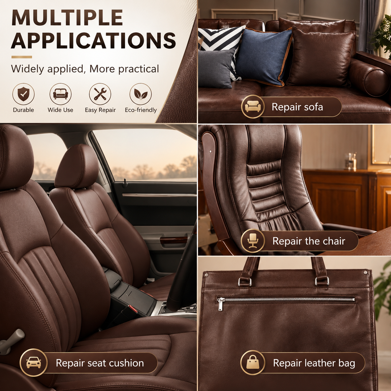 Folie piele ecologica autoadeziva caramel brown 85x300 cm - Luxer [6]