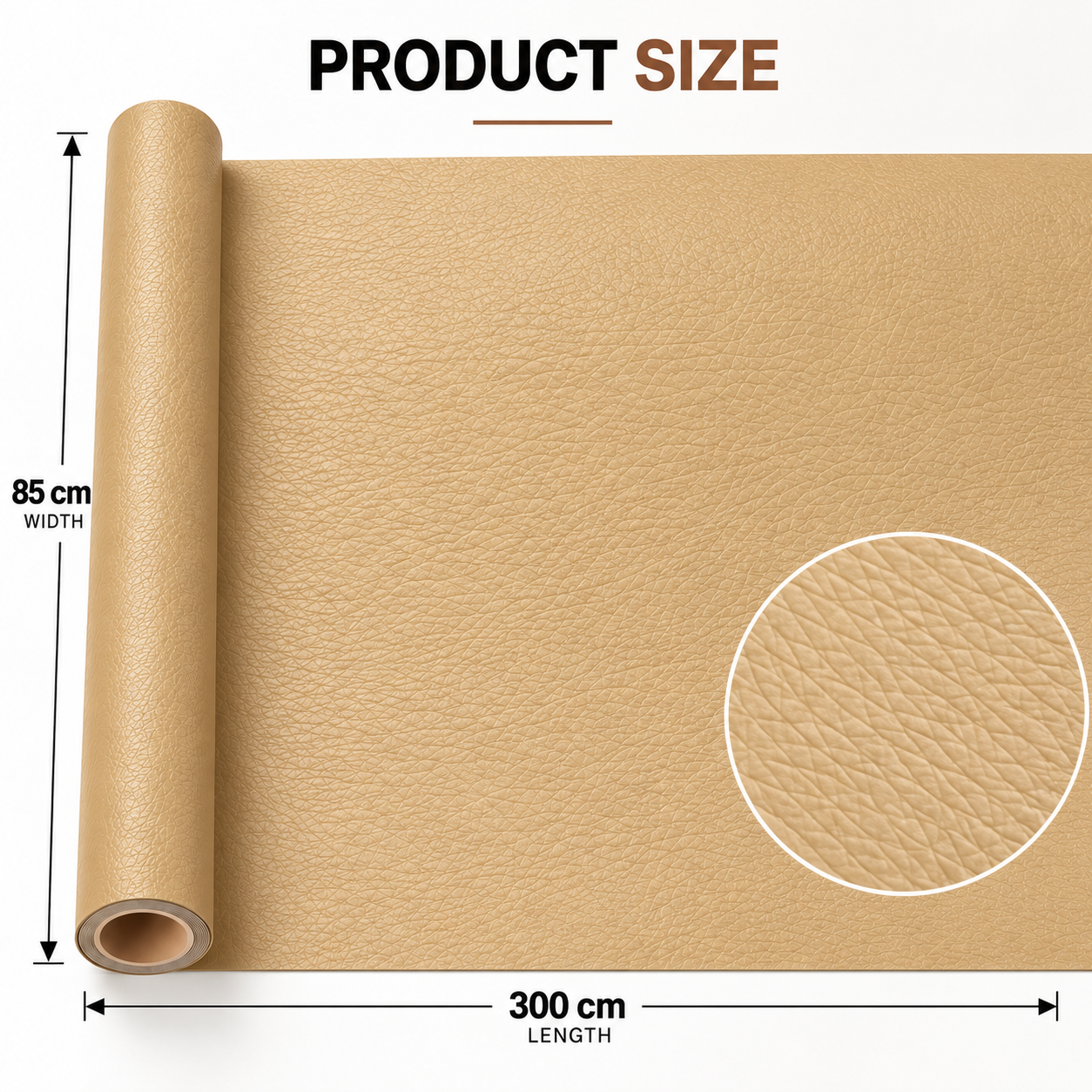 Folie piele ecologica autoadeziva beige 85x300 cm - Luxer [4]