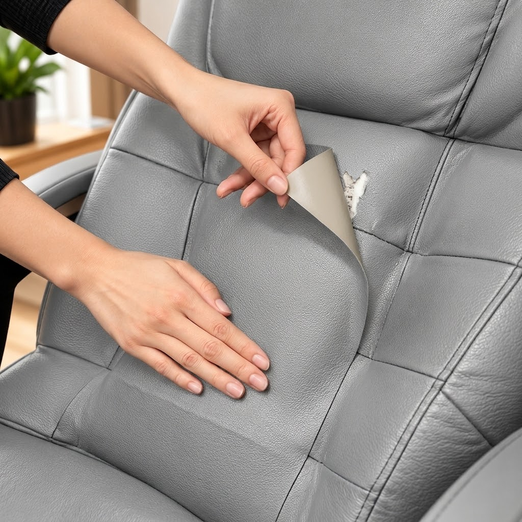 Folie piele ecologica autoadeziva gri inchis 85x300 cm - Luxer [3]