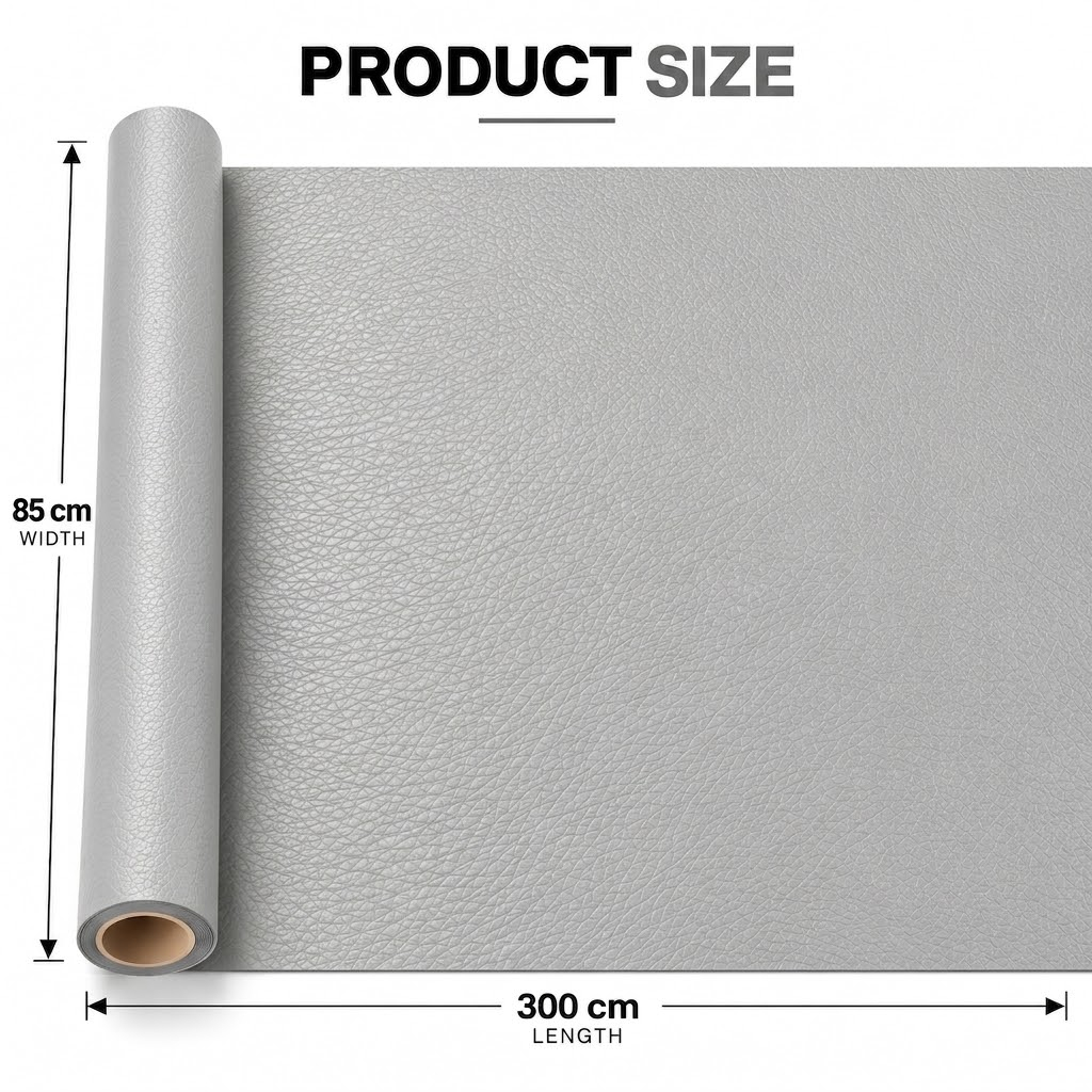 Folie piele ecologica autoadeziva gri 85x300 cm - Luxer [5]