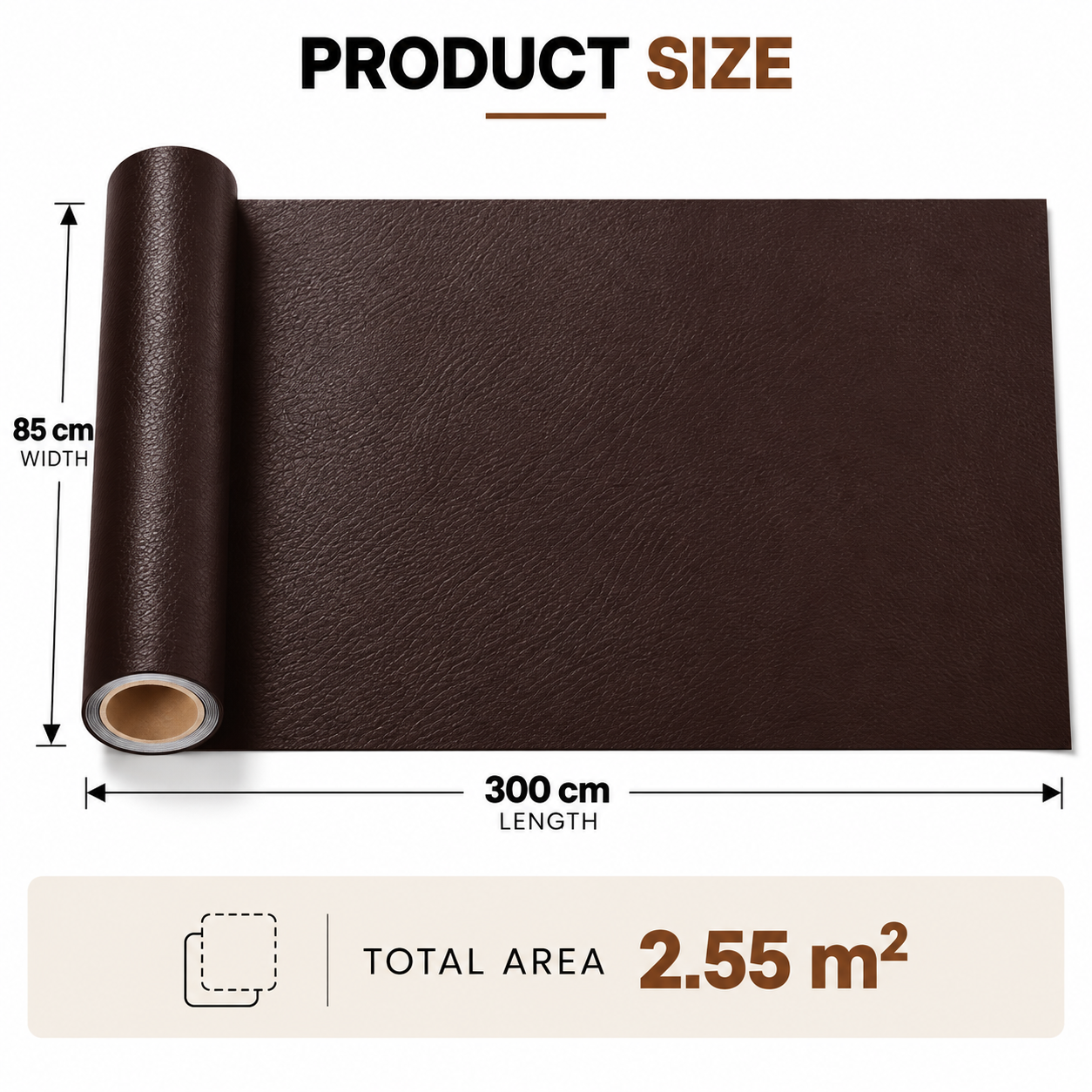 Folie piele ecologica autoadeziva maro inchis 85x300 cm - Luxer [9]