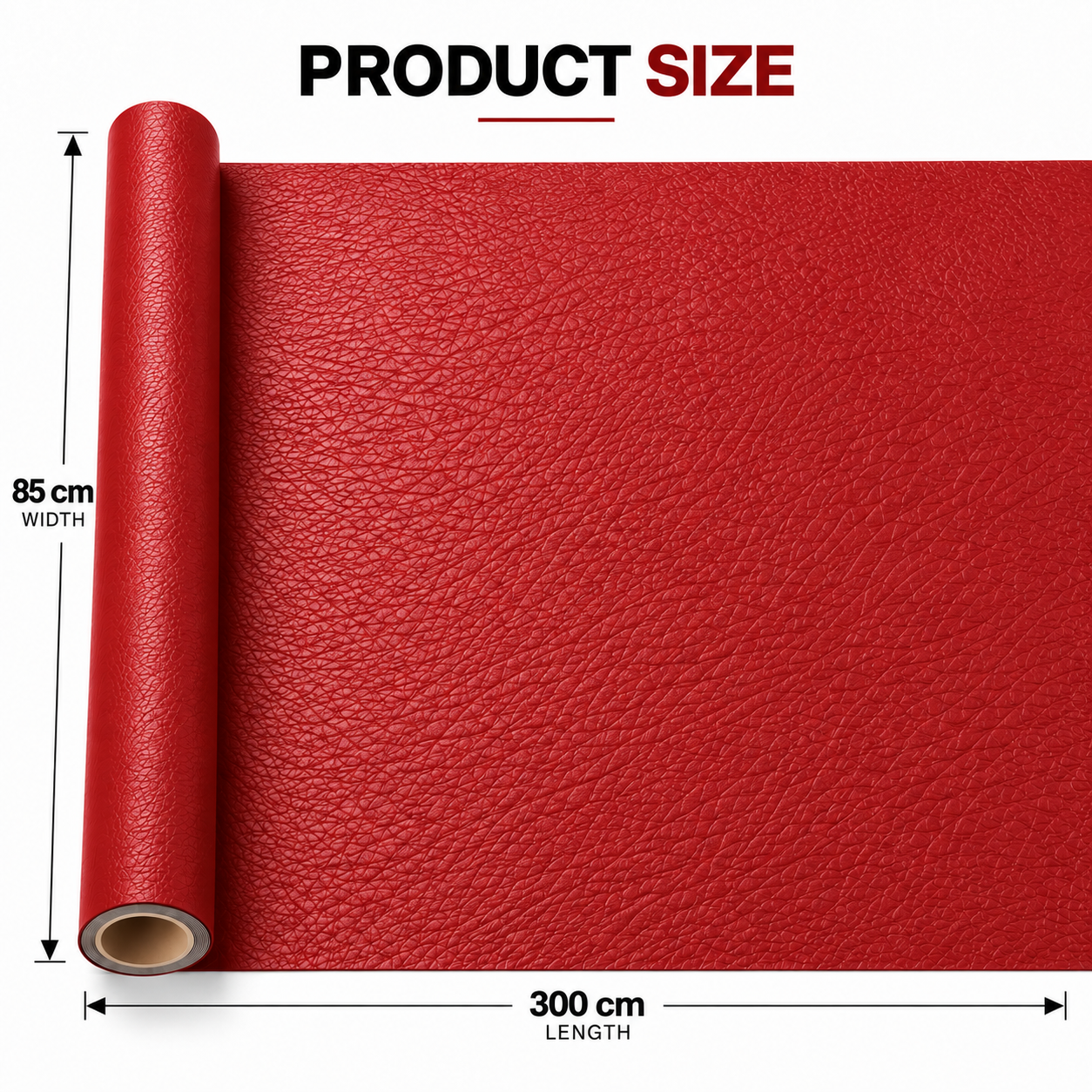 Folie piele ecologica autoadeziva rosu 85x300 cm - Luxer [5]