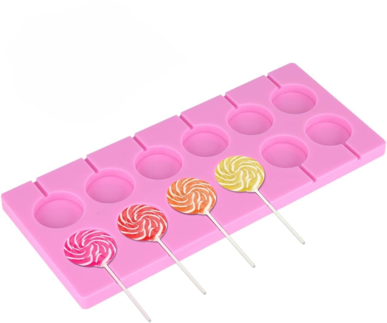 Forma din Silicon pentru 12 Acadele de Ciocolata, Jeleu, Zahar, Multifunctionala, Rezistenta intre -40°C si +230°C, 26.5 x 12 cm, Luxer, Forma din silicon pentru acadele de ciocolata, jeleuri, zahar, matrita dulciuri pentru cuptor sau congelator, ideal pentru gatit cu copii, din silicon [5]