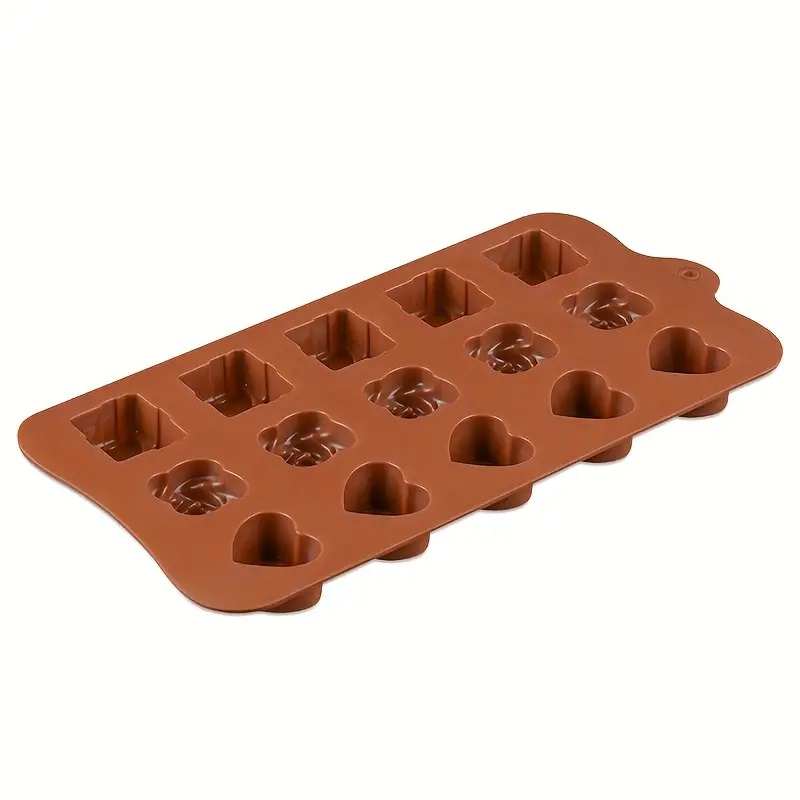 Forma Din Silicon Pentru Bomboane De Ciocolata Sau Jeleu, 5 x Forma Inimioara, 5 x Forma Trandafir, 5 x Forma Cadou, 21x10.5 cm, Luxer, Forma Ciocoalata Plastic / Silicon , Matrita Ciocolata de Casa in forma de Tablete de Ciocolata [2]