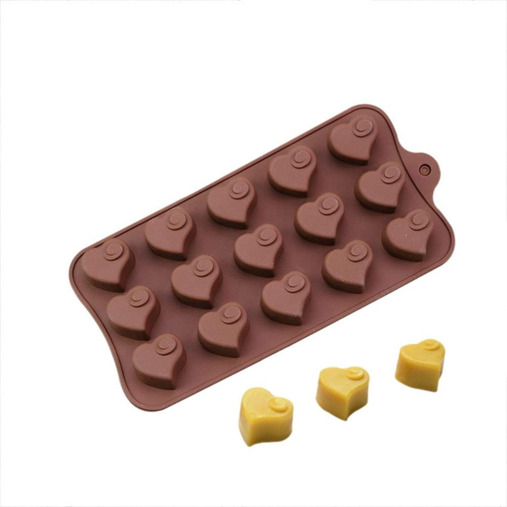 Forma Din Silicon Pentru Bomboane De Ciocolata Sau Jeleuri, 15 x Praline Inimioara, 22.5x10.6 cm, Luxer [8]