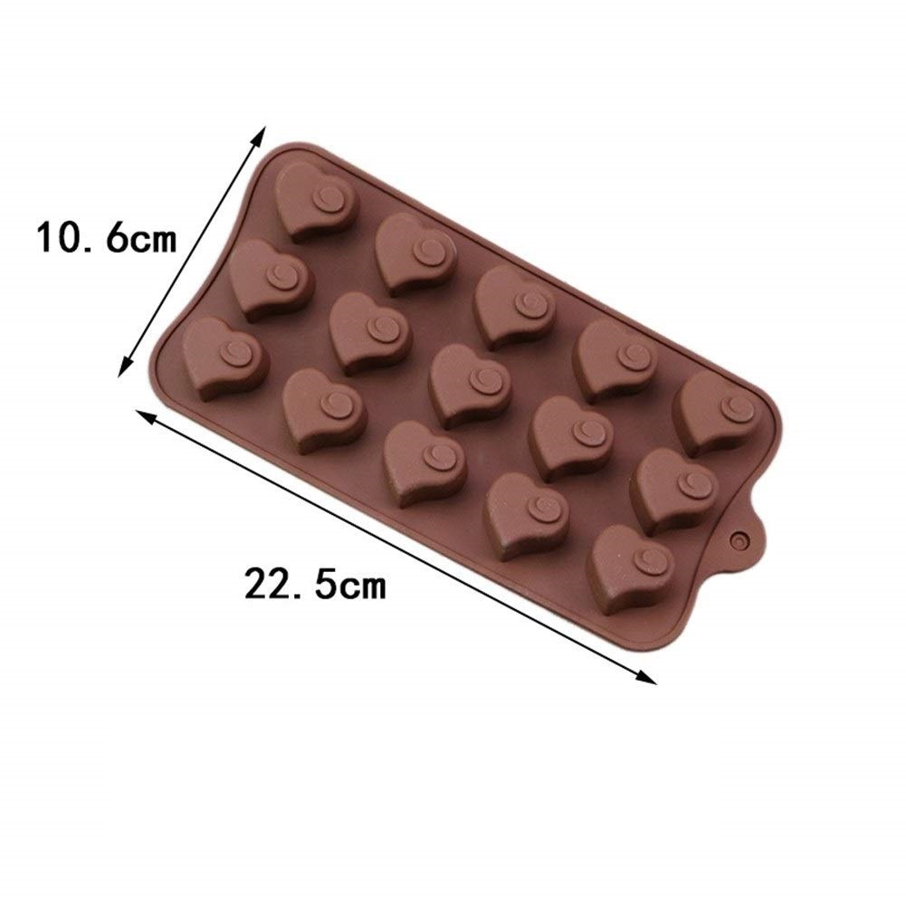Forma Din Silicon Pentru Bomboane De Ciocolata Sau Jeleuri, 15 x Praline Inimioara, 22.5x10.6 cm, Luxer [9]