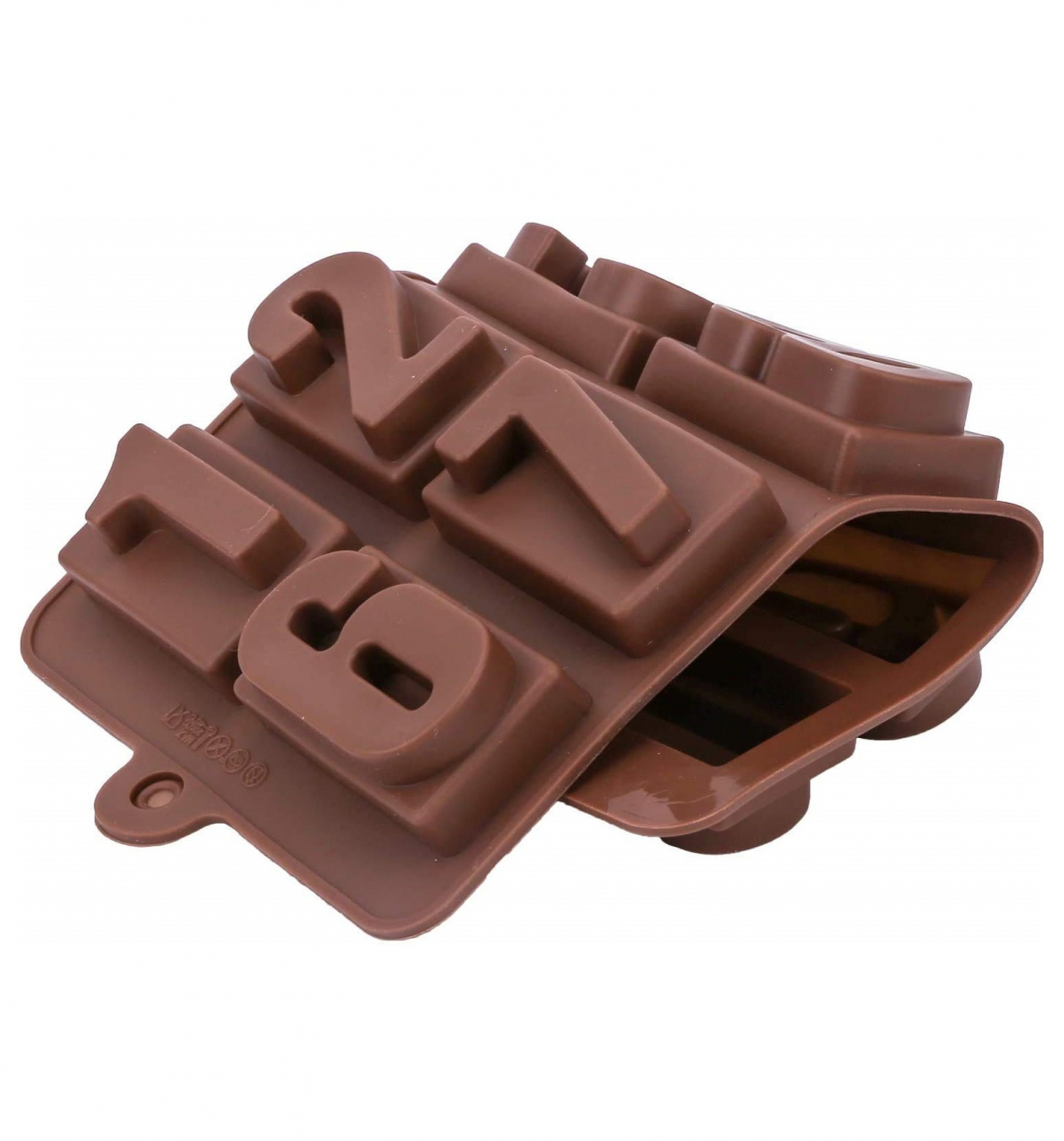 Forma Din Silicon Pentru Cifre Din Ciocolata sau Jeleu, Cifre De La 0 la 9, 20.7x11 cm, Luxer, Luxer, Forma Ciocoalata Plastic / Silicon , Matrita Ciocolata de Casa in forma de Tablete de Ciocolata [7]