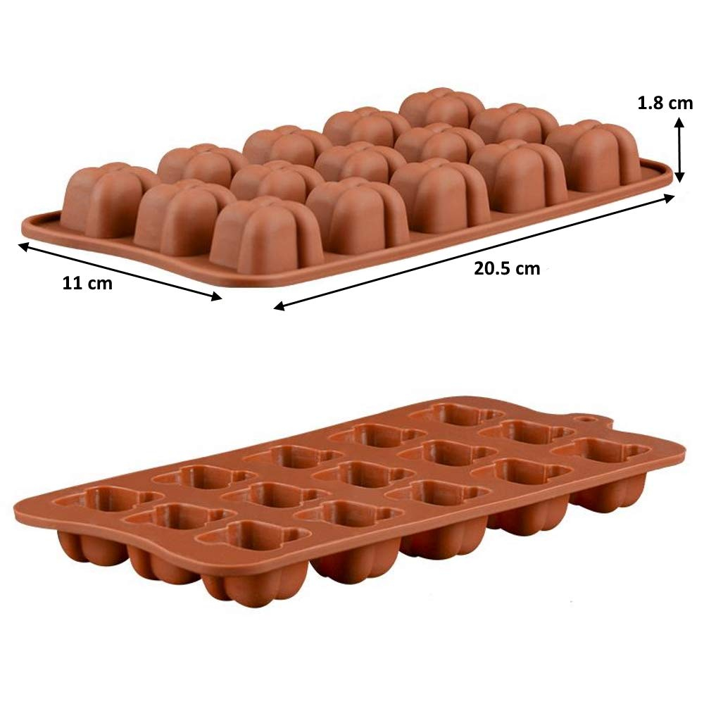 Forma Din Silicon Pentru Bomboane De Ciocolata Sau Jeleuri, 15 Forme Nod Impletit, 20.5x11 cm, Luxer, Forma Ciocoalata Plastic / Silicon , Matrita Ciocolata de Casa in forma de Tablete de Ciocolata [7]