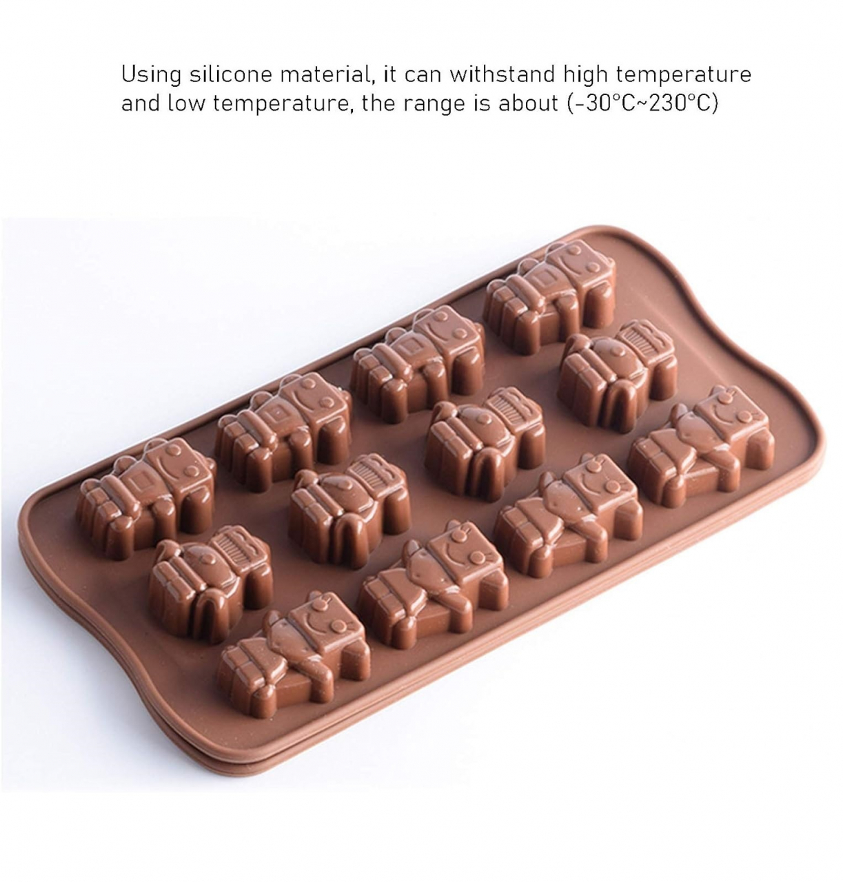 Forma Din Silicon Pentru Bomboane de Ciocolata sau Jeleuri, 15 x Forma Inimioara, 21x11 cm, Luxer, Forma Ciocoalata Plastic / Silicon , Matrita Ciocolata de Casa in forma de Tablete de Ciocolata [2]