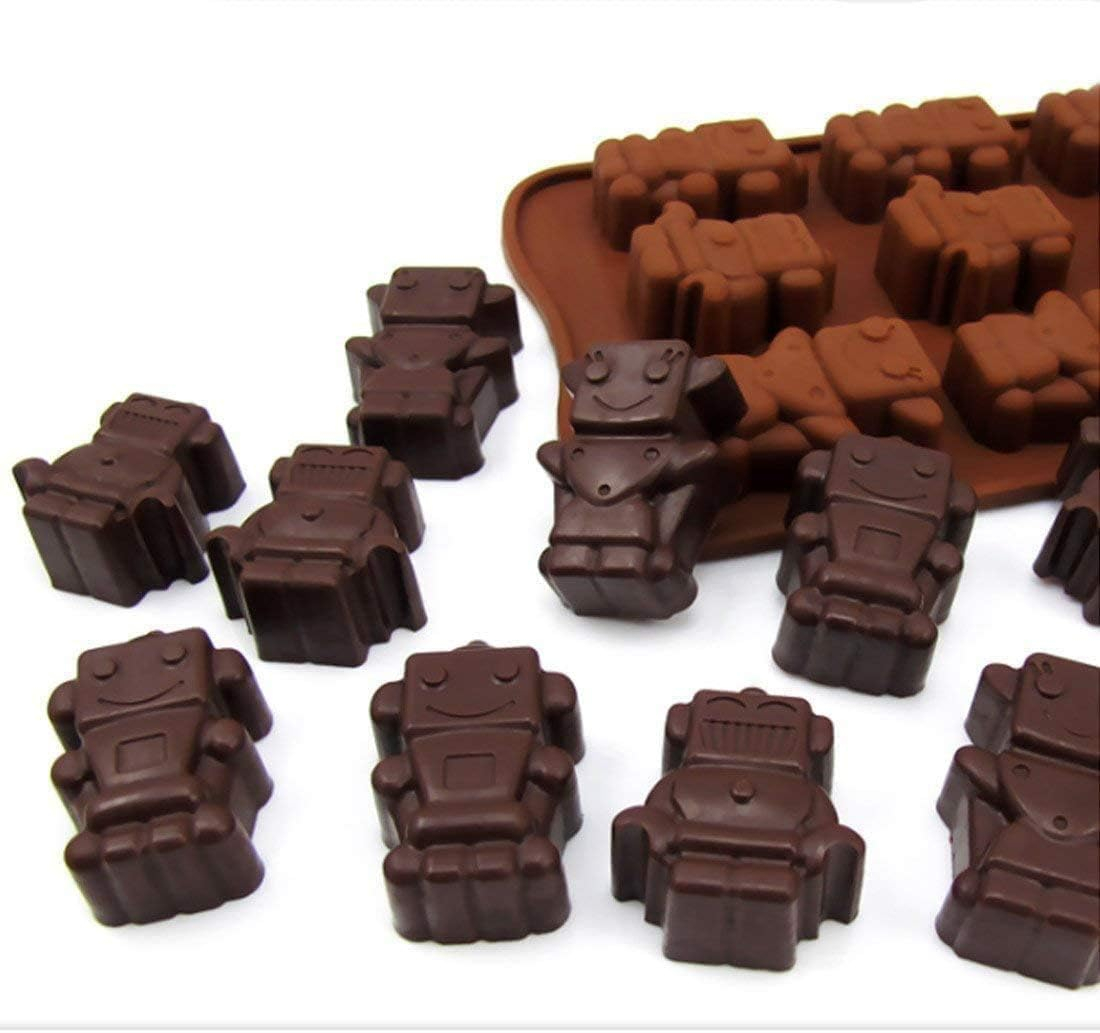 Forma Din Silicon Pentru Bomboane de Ciocolata sau Jeleuri, 15 x Forma Inimioara, 21x11 cm, Luxer, Forma Ciocoalata Plastic / Silicon , Matrita Ciocolata de Casa in forma de Tablete de Ciocolata [5]