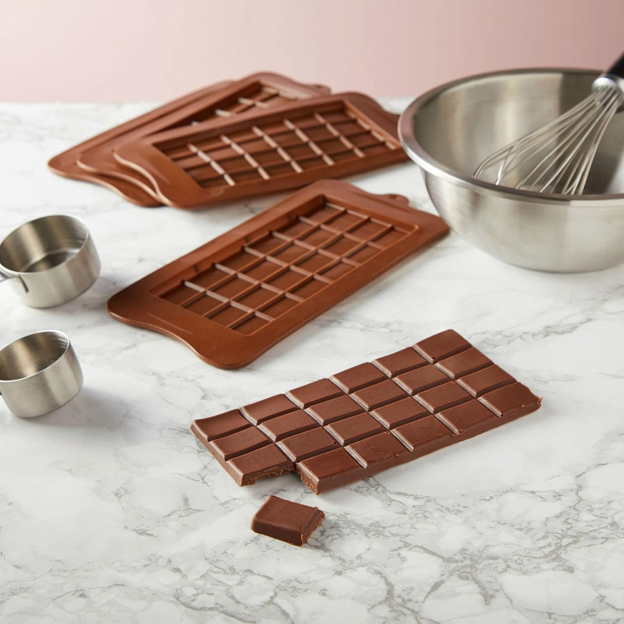 Forma Din Silicon Pentru Ciocolata Dubai De Casa, Tableta cu 6x4 Patratele, Forma Ciocoalata Plastic / Silicon , Matrita Ciocolata de Casa in forma de Tablete de Ciocolata [2]