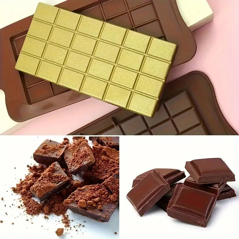 Forma Din Silicon Pentru Ciocolata Dubai De Casa, Tableta cu 6x4 Patratele, Forma Ciocoalata Plastic / Silicon , Matrita Ciocolata de Casa in forma de Tablete de Ciocolata [6]