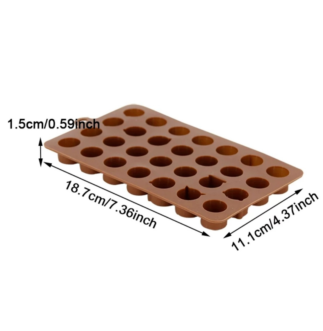 Forma Din Silicon Pentru Emoji Din Ciocolata Sau Jeleu, 7x4 Emoticoane, 18.7x11.1 cm, Luxer, Forma Ciocoalata Plastic / Silicon , Matrita Ciocolata de Casa in forma de Tablete de Ciocolata [9]