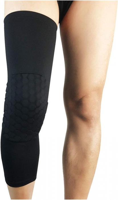 Genunchiera Elastica cu Tampon de Protectie Luxer, Unisex, 46 cm, genunchiere ortopedice decathlon pentru baschet volei handbal nike tarmak compresive nike pentru suport al genunchiului si al ligamentelor medicale ieftin luxer [7]