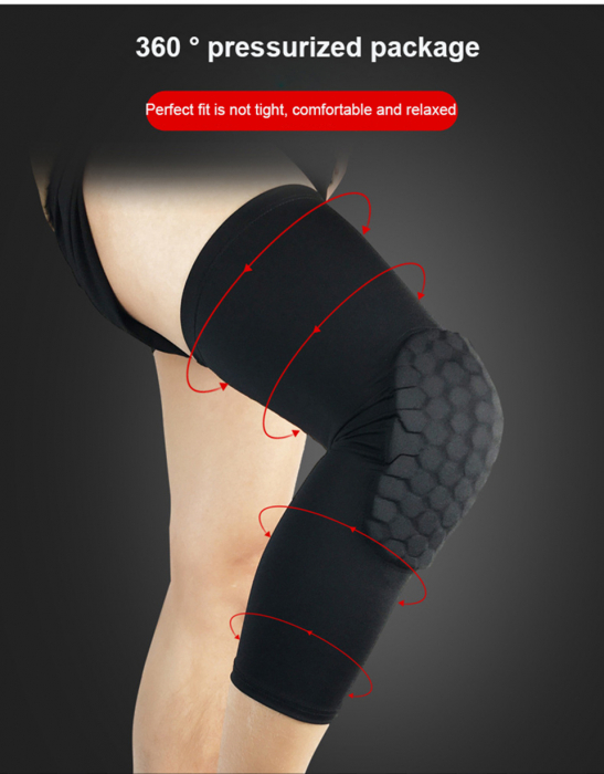 Genunchiera Elastica cu Tampon de Protectie Luxer, Unisex, 46 cm, genunchiere ortopedice decathlon pentru baschet volei handbal nike tarmak compresive nike pentru suport al genunchiului si al ligamentelor medicale ieftin luxer [14]