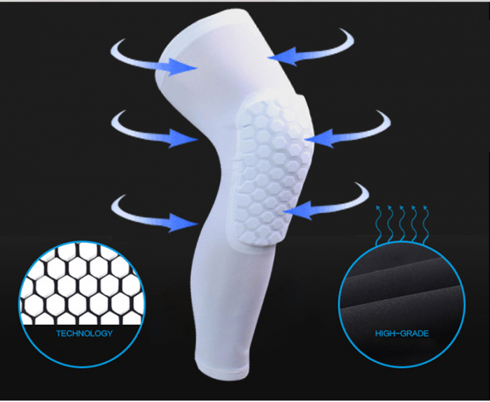 Genunchiera Elastica cu Tampon de Protectie Luxer, Unisex, 46 cm, genunchiere ortopedice decathlon pentru baschet volei handbal nike tarmak compresive nike pentru suport al genunchiului si al ligamentelor medicale ieftin luxer [8]