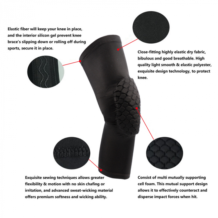 Genunchiera Elastica cu Tampon de Protectie Luxer, Unisex, 46 cm, genunchiere ortopedice decathlon pentru baschet volei handbal nike tarmak compresive nike pentru suport al genunchiului si al ligamentelor medicale ieftin luxer [20]