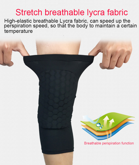 Genunchiera Elastica cu Tampon de Protectie Luxer, Unisex, 46 cm, genunchiere ortopedice decathlon pentru baschet volei handbal nike tarmak compresive nike pentru suport al genunchiului si al ligamentelor medicale ieftin luxer [16]