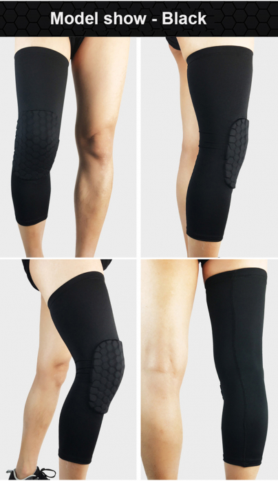 Genunchiera Elastica cu Tampon de Protectie Luxer, Unisex, 46 cm, genunchiere ortopedice decathlon pentru baschet volei handbal nike tarmak compresive nike pentru suport al genunchiului si al ligamentelor medicale ieftin luxer [13]