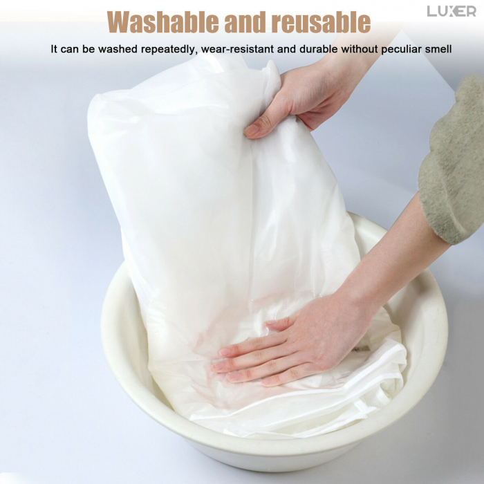 Husa Impermeabila Pentru Protectie Haine In Dulap/Dressing, Cu 2 Fermoare, Lungime 100 cm, Latime 50 cm, Inaltime 120 cm, Alb Transparent, LuxerHusa Impermeabila Pentru Protectie Haine huse haine groase blana pentru depozitare, haina piele, husa haine ieftina dedeman emag jysk leroy merlin transparenta cu fermoar auchan carrefour luxer [7]