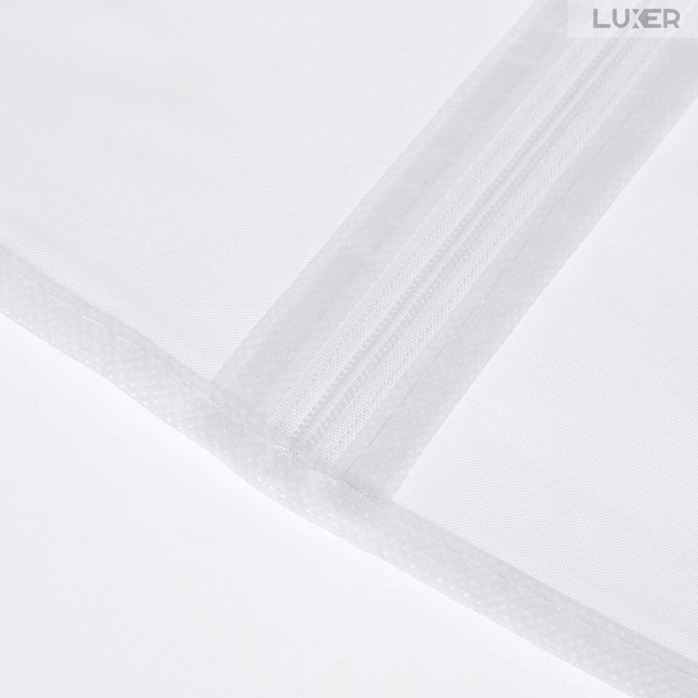 Husa Impermeabila Pentru Protectie Haine In Dulap/Dressing, Cu Fermoar, Lungime 60 cm, Latime 50 cm, Inaltime 150 cm, Alb Transparent, Luxer, huse haine groase blana pentru depozitare, haina piele, husa haine ieftina dedeman emag jysk leroy merlin transparenta cu fermoar auchan carrefour luxer [8]