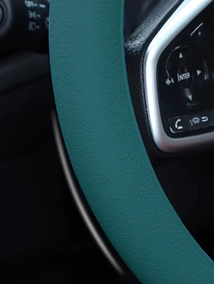 Husa Volan Silicon Elastica Universala pentru Dacia Bmw Golf Audi Renault Logan Opel Vw Ford Passat Skoda Hyundai Mazda Neagra Gri Rosu Roz Bej Maro Albastru Verde Antiderapanta e90 f10 e46 Ieftina Luxer [3]