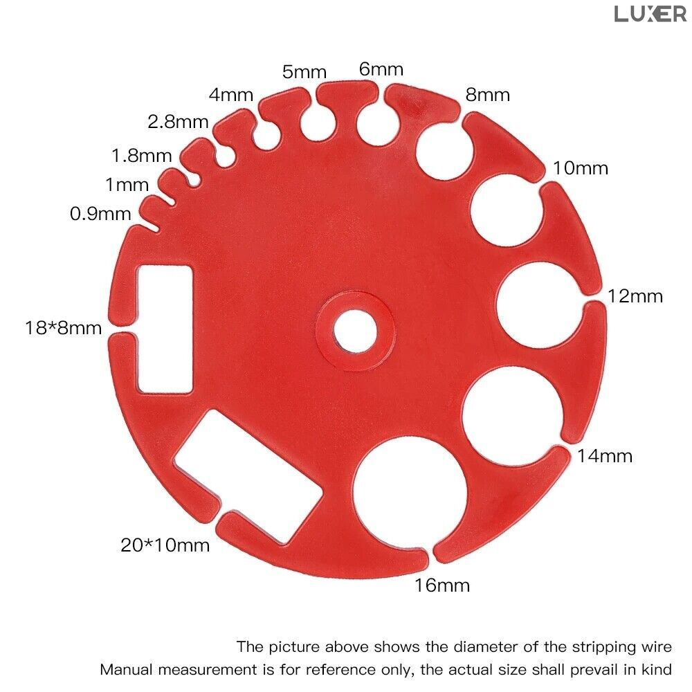 Instrument pentru Dezizolarea Cablurilor, Universal, 14 dimensiuni, Compact, 12 x 7.5 x 7.5 cm, Rosu, Luxer, Decablator, Dezizolare Cablu/Fire Electric Cleste Dezizolat Automat Honrbach Brico Depot Olx Leroy ieftin Luxer [8]