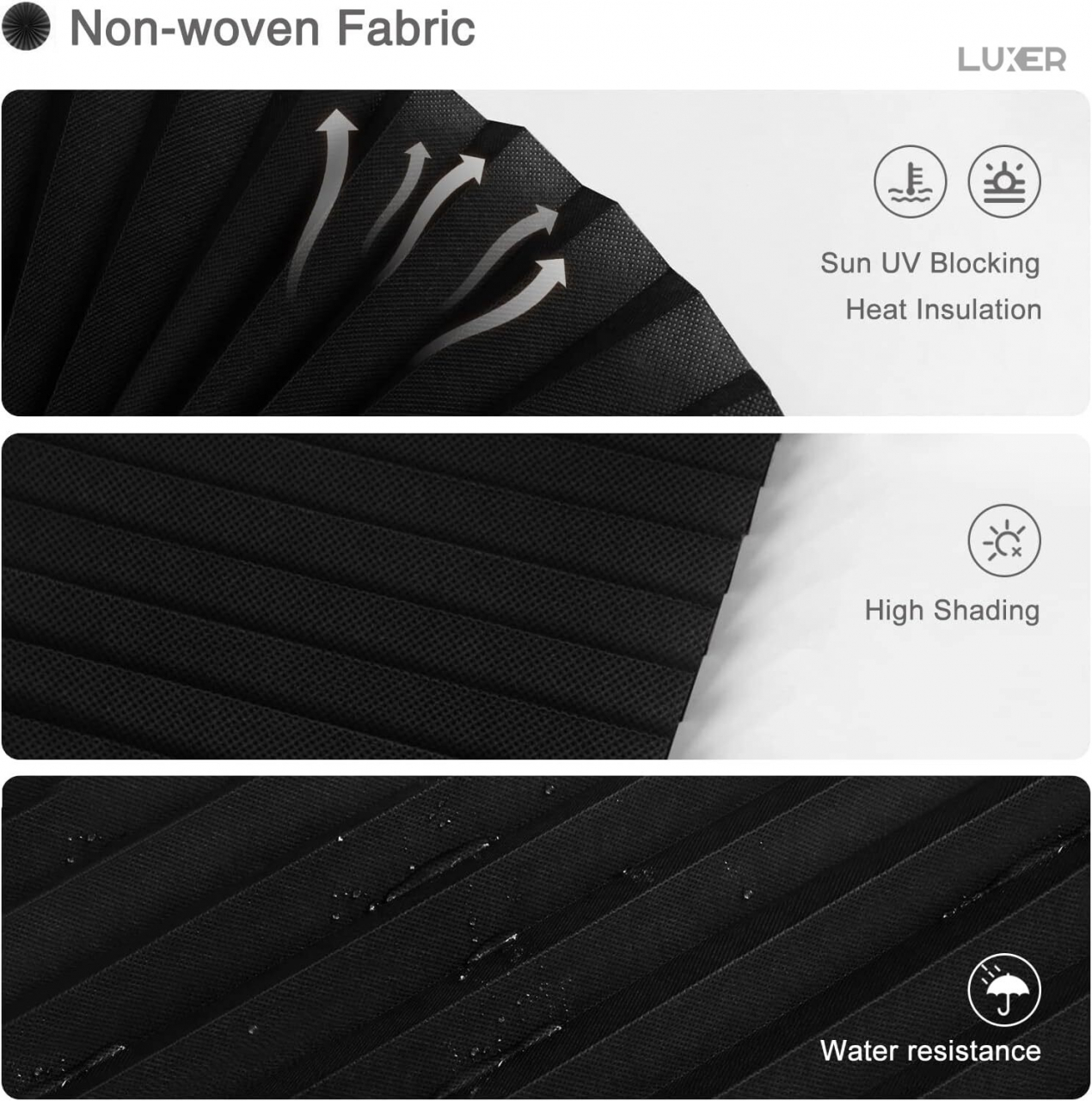 Jaluzea Plisata cu Sistem de Prindere Autoadeziv Luxer, Dimensiuni 90x180 cm, Negru, jaluzele geamuri mansarda rulou dedeman velux leroy merlin pentru ferestre interior hornbach ieftine luxer [9]