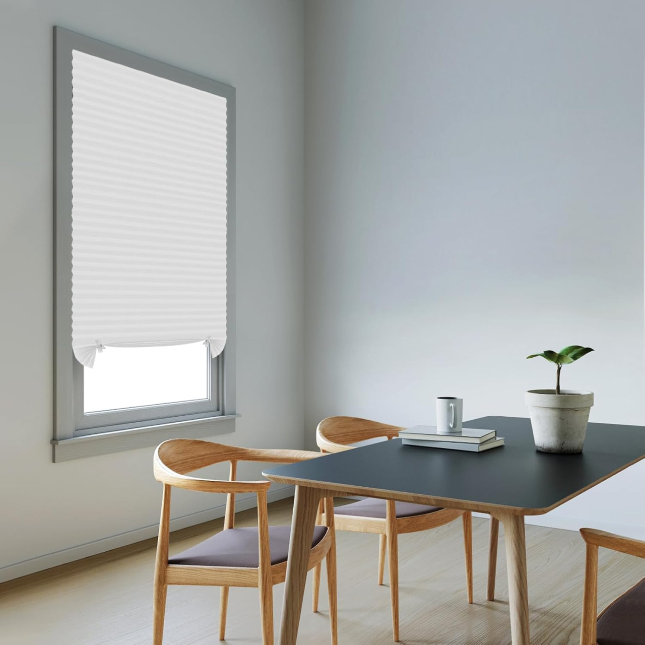 Jaluzea Plisata cu Sistem de Prindere Autoadeziv Luxer, Dimensiuni 90x180 cm, Alb, jaluzele geamuri mansarda rulou dedeman velux leroy merlin pentru ferestre interior hornbach ieftine luxer [4]