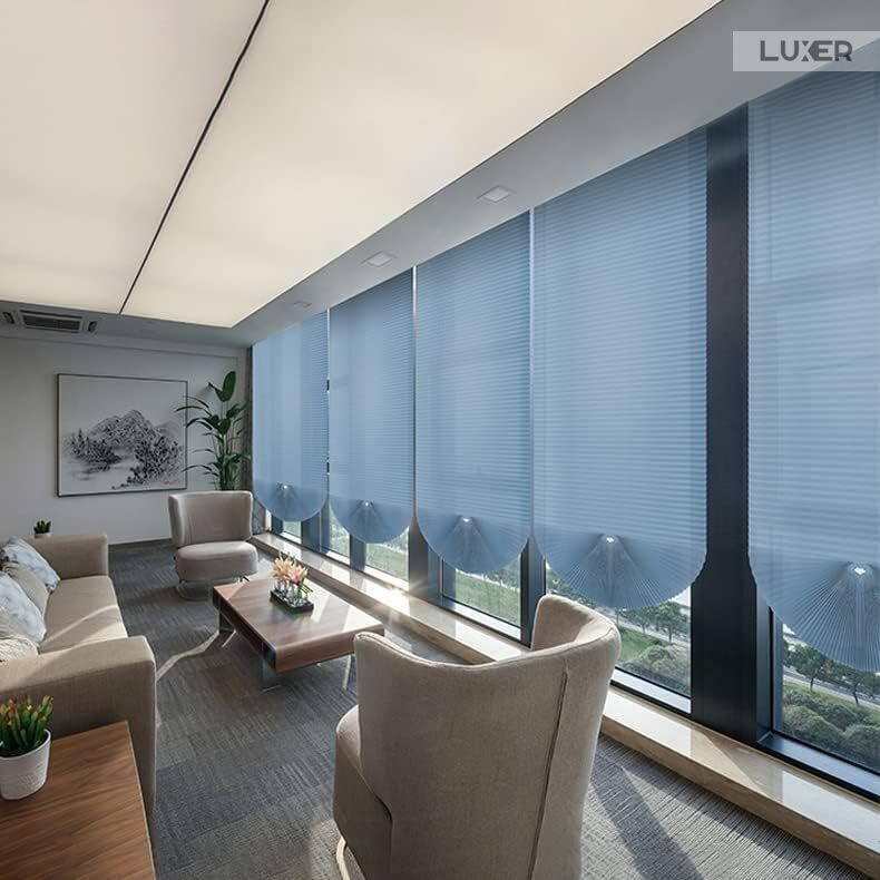 Jaluzea Plisata cu Sistem de Prindere Autoadeziv Luxer, Dimensiuni 150X60 cm, Albastru, jaluzele geamuri mansarda rulou dedeman velux leroy merlin pentru ferestre interior hornbach ieftine luxer [3]