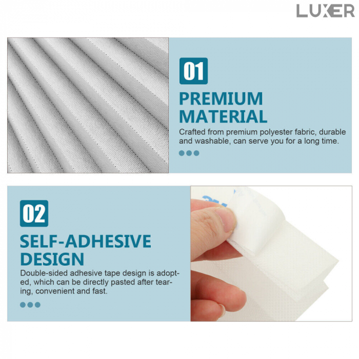 Set 2 Jaluzele Plisate cu Sistem de Prindere Autoadeziv Luxer, Dimensiuni 150X60 cm, Alb, jaluzele geamuri mansarda rulou dedeman velux leroy merlin pentru ferestre interior hornbach ieftine luxer+ [6]