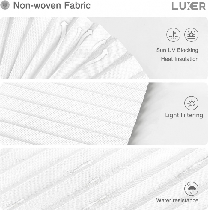 Set 2 Jaluzele Plisate cu Sistem de Prindere Autoadeziv Luxer, Dimensiuni 150X60 cm, Alb, jaluzele geamuri mansarda rulou dedeman velux leroy merlin pentru ferestre interior hornbach ieftine luxer+ [5]