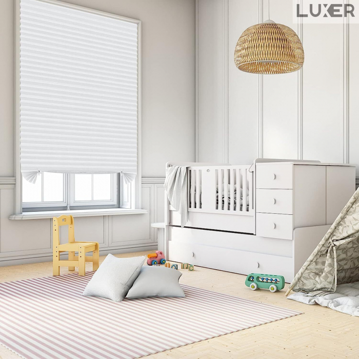 Set 2 Jaluzele Plisate cu Sistem de Prindere Autoadeziv Luxer, Dimensiuni 150X60 cm, Alb, jaluzele geamuri mansarda rulou dedeman velux leroy merlin pentru ferestre interior hornbach ieftine luxer+ [14]
