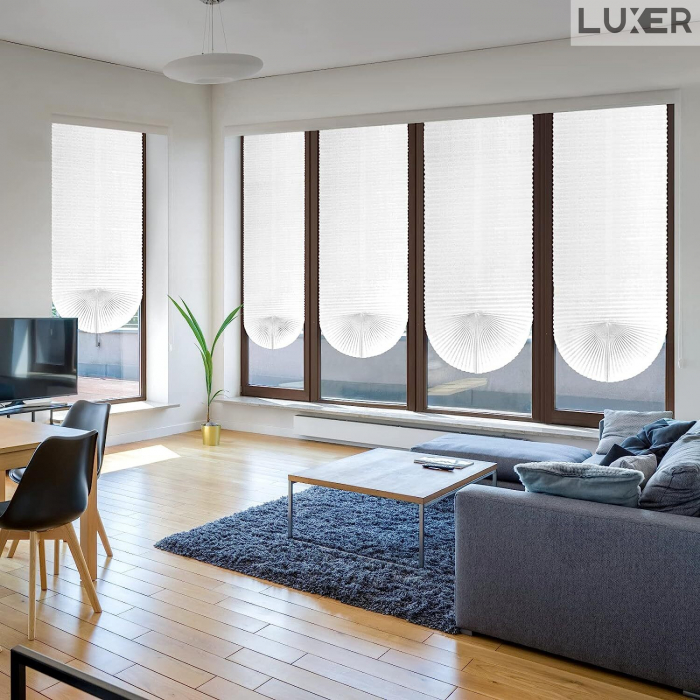 Set 2 Jaluzele Plisate cu Sistem de Prindere Autoadeziv Luxer, Dimensiuni 150X60 cm, Alb, jaluzele geamuri mansarda rulou dedeman velux leroy merlin pentru ferestre interior hornbach ieftine luxer+ [19]