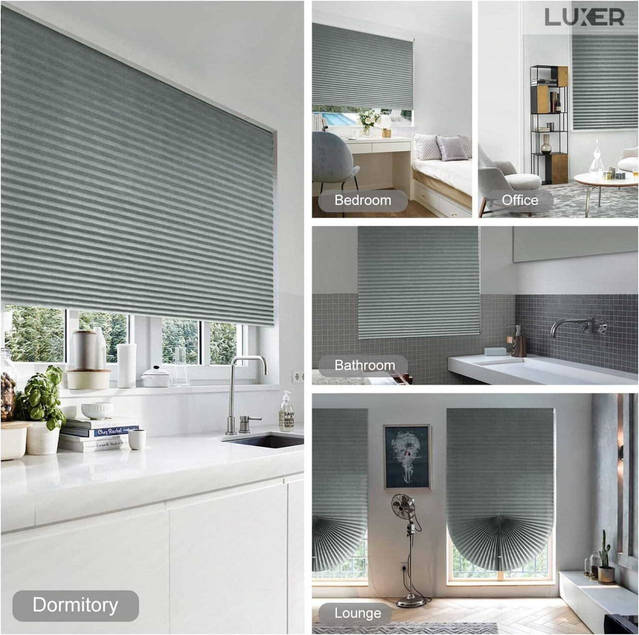 Set 2 Jaluzele Plisata cu Sistem de Prindere Autoadeziv Luxer, Dimensiuni 150X60 cm, Alb, jaluzele geamuri mansarda rulou dedeman velux leroy merlin pentru ferestre interior hornbach ieftine luxer [6]