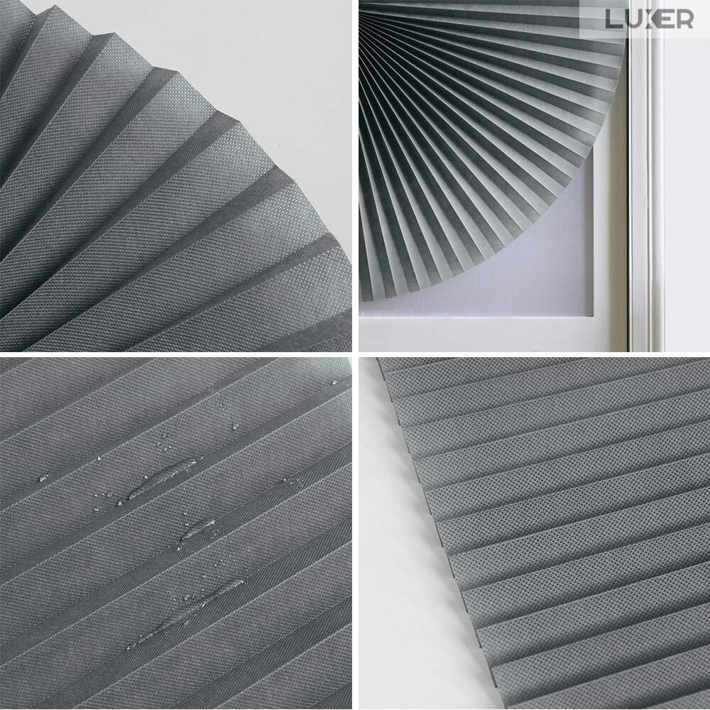 Set 2 Jaluzele Plisata cu Sistem de Prindere Autoadeziv Luxer, Dimensiuni 150X60 cm, Alb, jaluzele geamuri mansarda rulou dedeman velux leroy merlin pentru ferestre interior hornbach ieftine luxer [3]