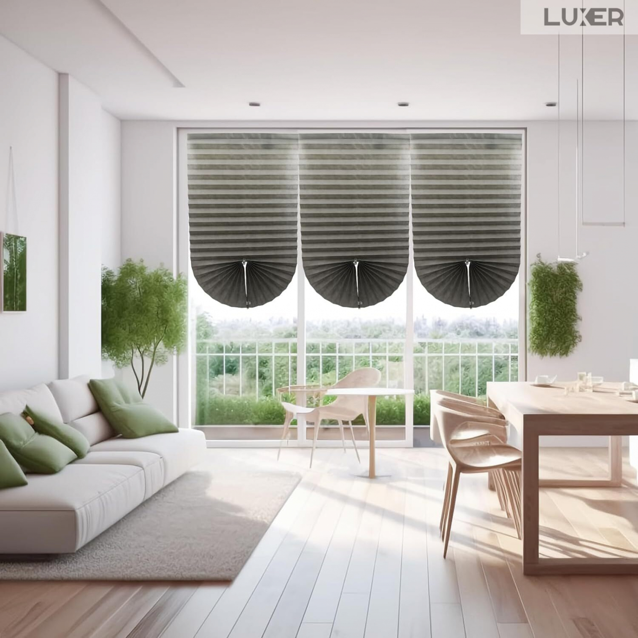 Set 2 Jaluzele Plisata cu Sistem de Prindere Autoadeziv Luxer, Dimensiuni 150X60 cm, Alb, jaluzele geamuri mansarda rulou dedeman velux leroy merlin pentru ferestre interior hornbach ieftine luxer [7]
