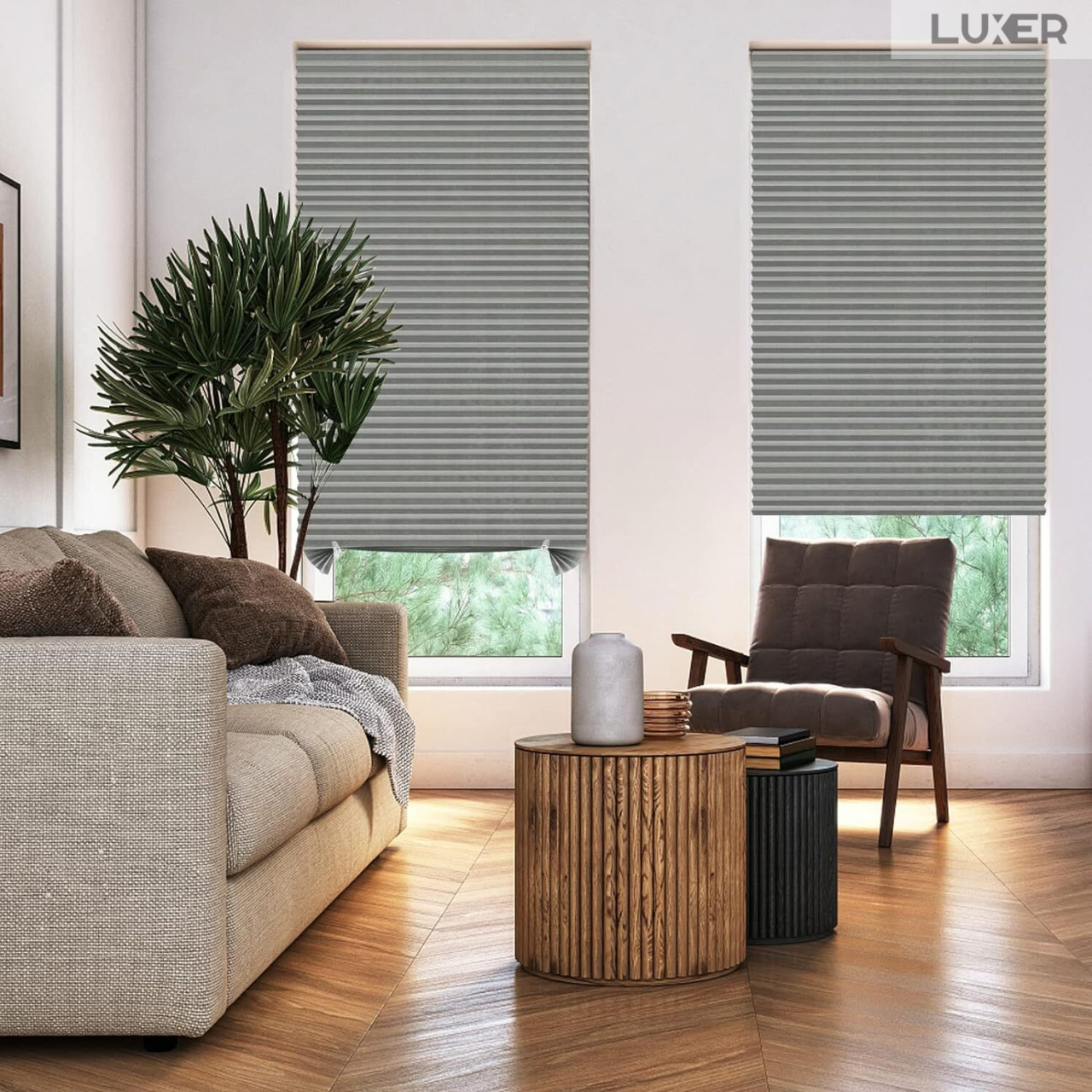 Set 2 Jaluzele Plisata cu Sistem de Prindere Autoadeziv Luxer, Dimensiuni 150X60 cm, Alb, jaluzele geamuri mansarda rulou dedeman velux leroy merlin pentru ferestre interior hornbach ieftine luxer [8]