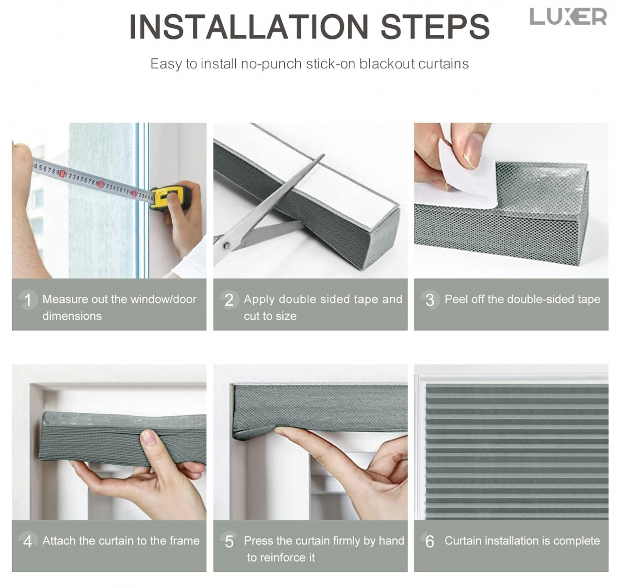 Set 3 Jaluzele Plisate cu Sistem de Prindere Autoadeziv Luxer, Dimensiuni 150X60 cm, Alb, jaluzele geamuri mansarda rulou dedeman velux leroy merlin pentru ferestre interior hornbach ieftine luxer [11]